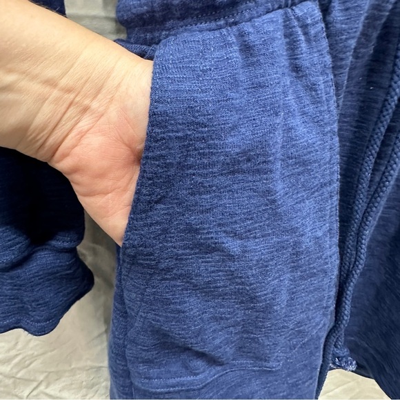 Anthropologie Daily Practice Afterglow Hooded Mini Dress Navy Size XS - Picture 5 of 8